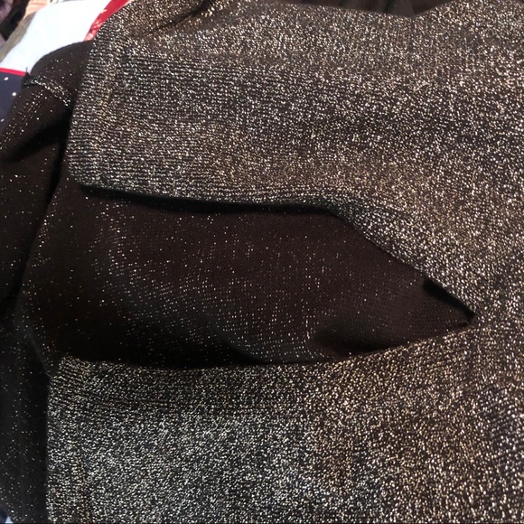 💚($70) J Lo NWT black & glitter knit dress - Picture 4 of 7